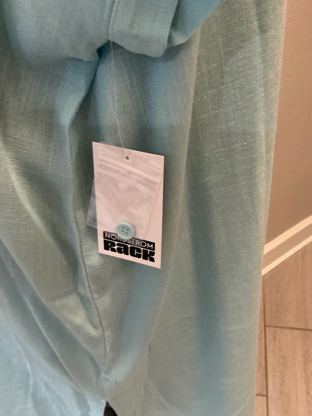 Nordstrom Rack Women’s Aqua/Light Blmaxi Shirt Dress Size Medium Nwt Button Fron — image 5 of 7